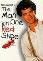 Muž s červenou botou